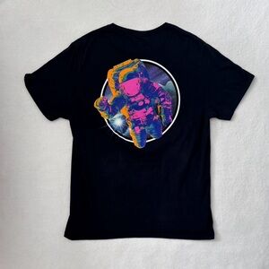 Hyper Space NASA Neon Colorful Space Astronaut Graphic T Shirt